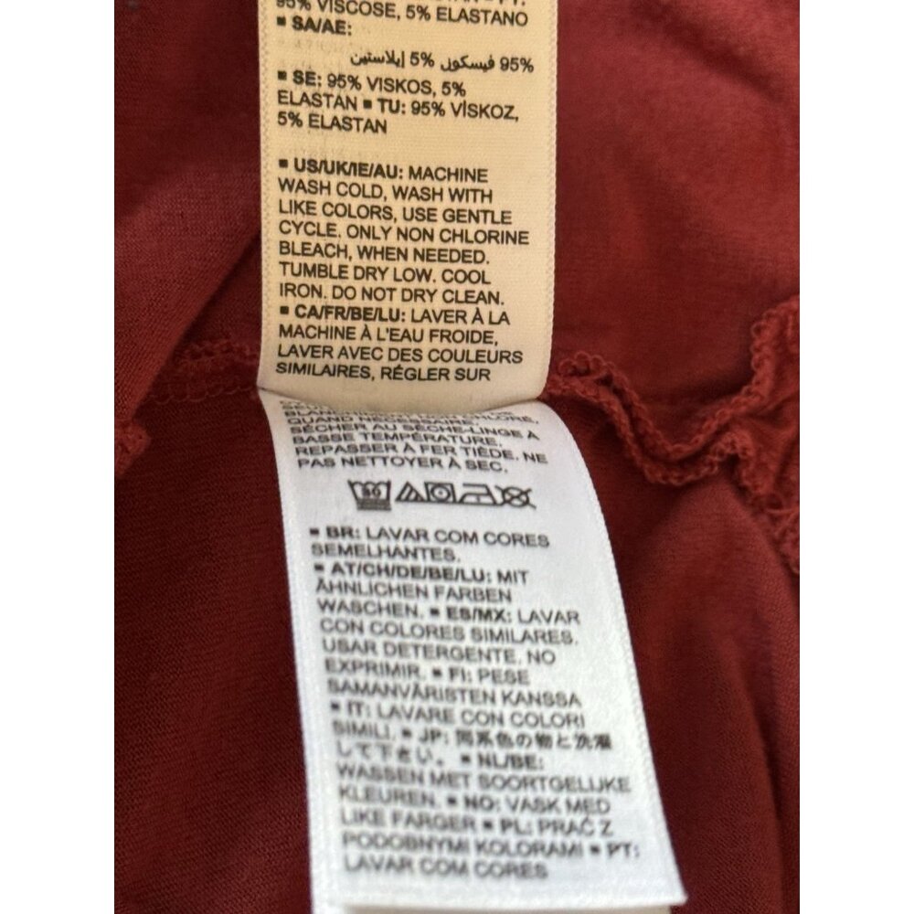 Daily Ritual Maroon Red Midi Sleeveless Dress Women’s XXL V-Neck Soft Stretch - Picture 11 of 14